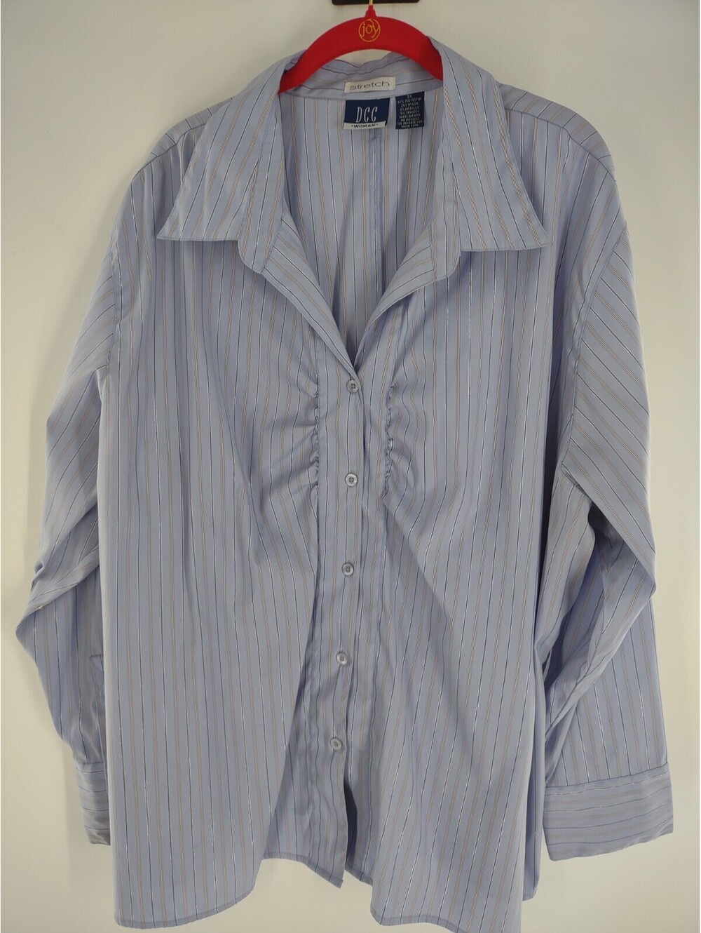 DCC WOMAN 3x Blue Pin Striped Blouse 077